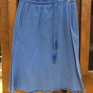 Knee length jersey skirt